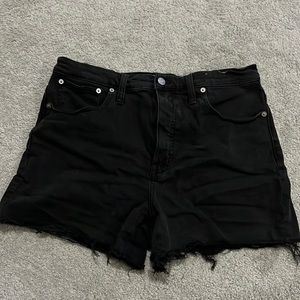 Madewell 	High-Rise Denim Shorts in Lunar Wash, size 30